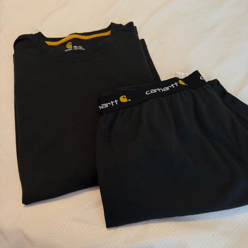 Carhartt Force Black Base Layer Thermal Top (2XL Tall) Long Underwear (3XL)